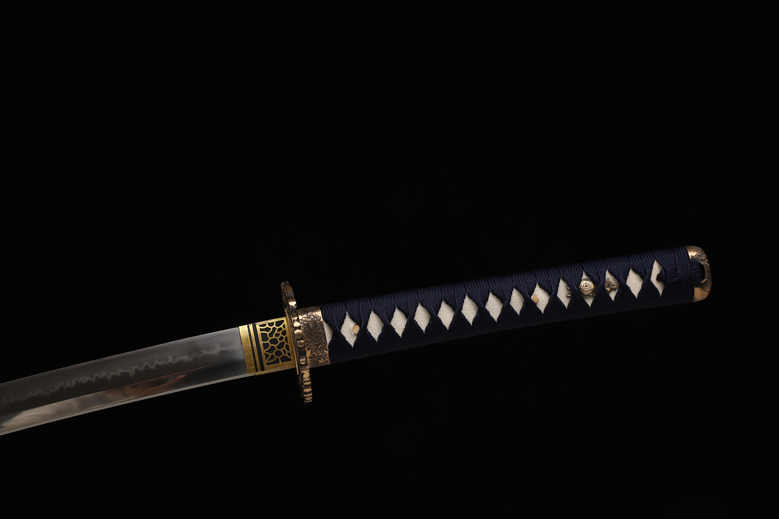 Clay Tempered L6 Steel Blade Full Tang Japanese Samurai Katana Sword Choji Hamon