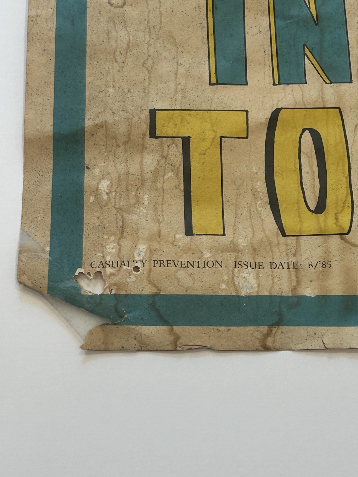 Vintage RAILROAD- Chessie Systems- Poster- ORIGINAL- 1985- Casualty Prevention