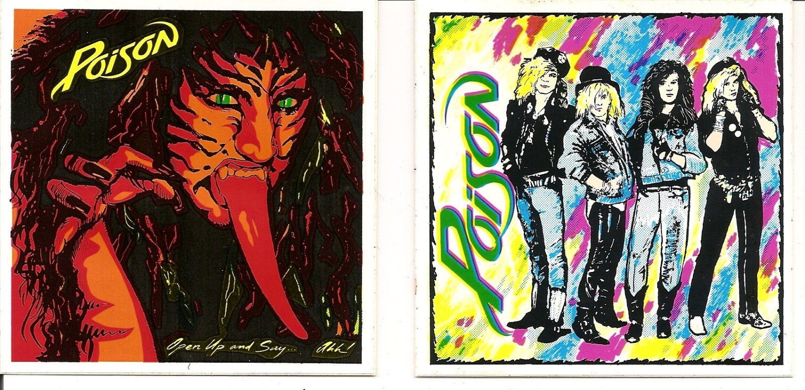 Poison stickers set of 2 Bret Michaels Glam Metal