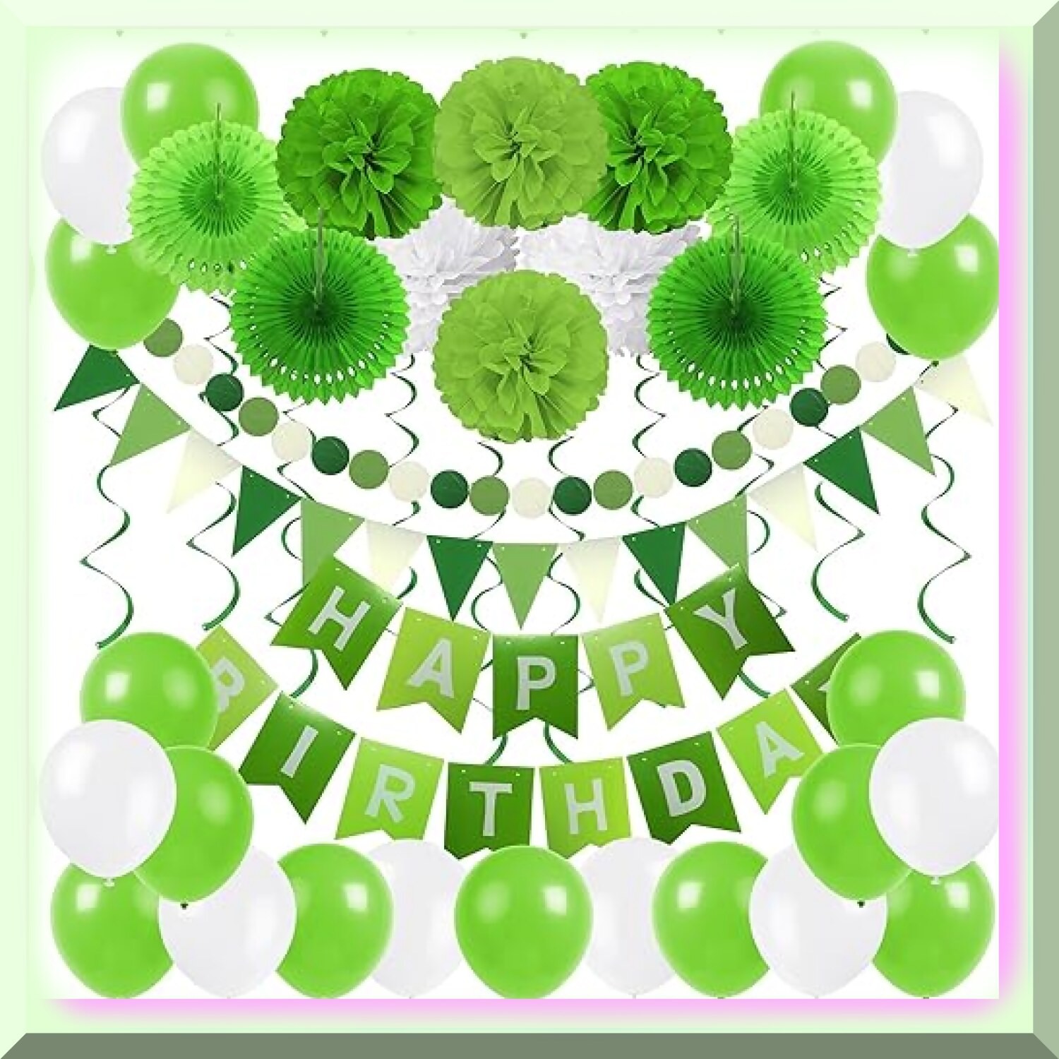 Greenery Birthday Party Decorations Kit