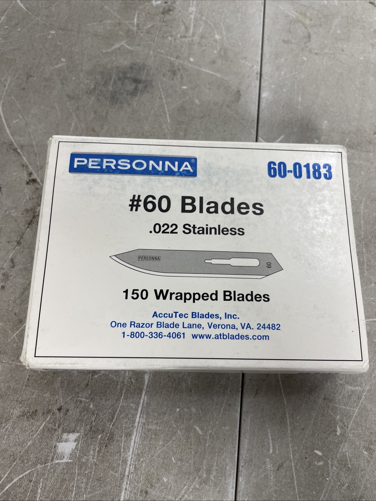 AccuTec Personna Blade, 60-0183, Poultry Blade, 2.875" - 48500 Case Of 150
