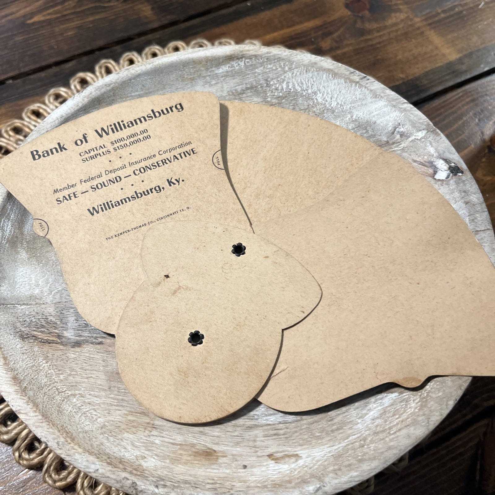 WWII WW2 Patriotic Hand Fan Pledge of Allegiance Advertising Promo Vintage 1940s