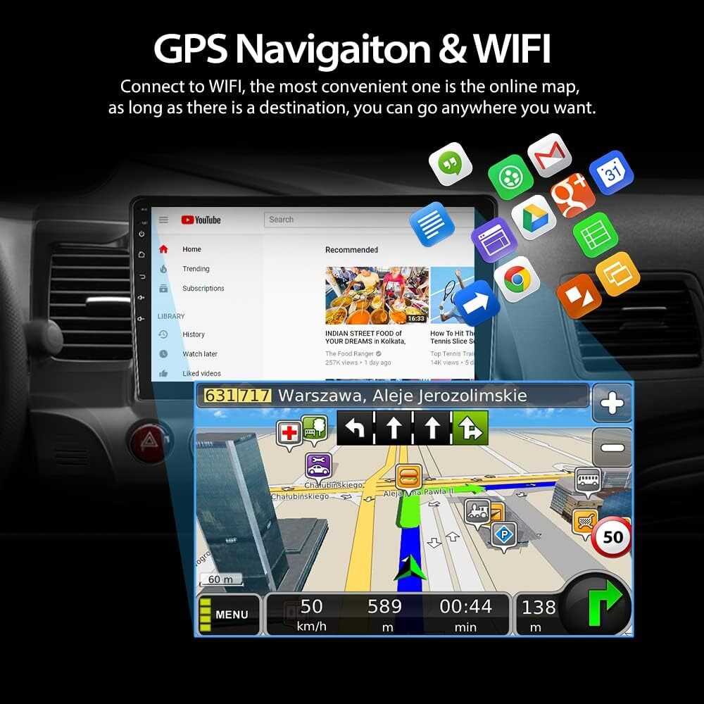 Android 15 Car Stereo Radio For Honda Civic 2006-2011 Apple Carplay WIFI GPS Nav