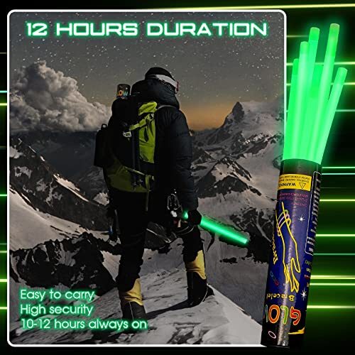 10 Pcs 14"Glow Sticks Jumbo Light Emergency Glow Sticks for Camping Survival Kit