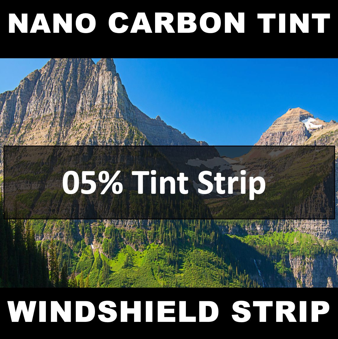 Chevy 1500 Silverado Truck Windshield tint strip precut 5% Nano Carbon