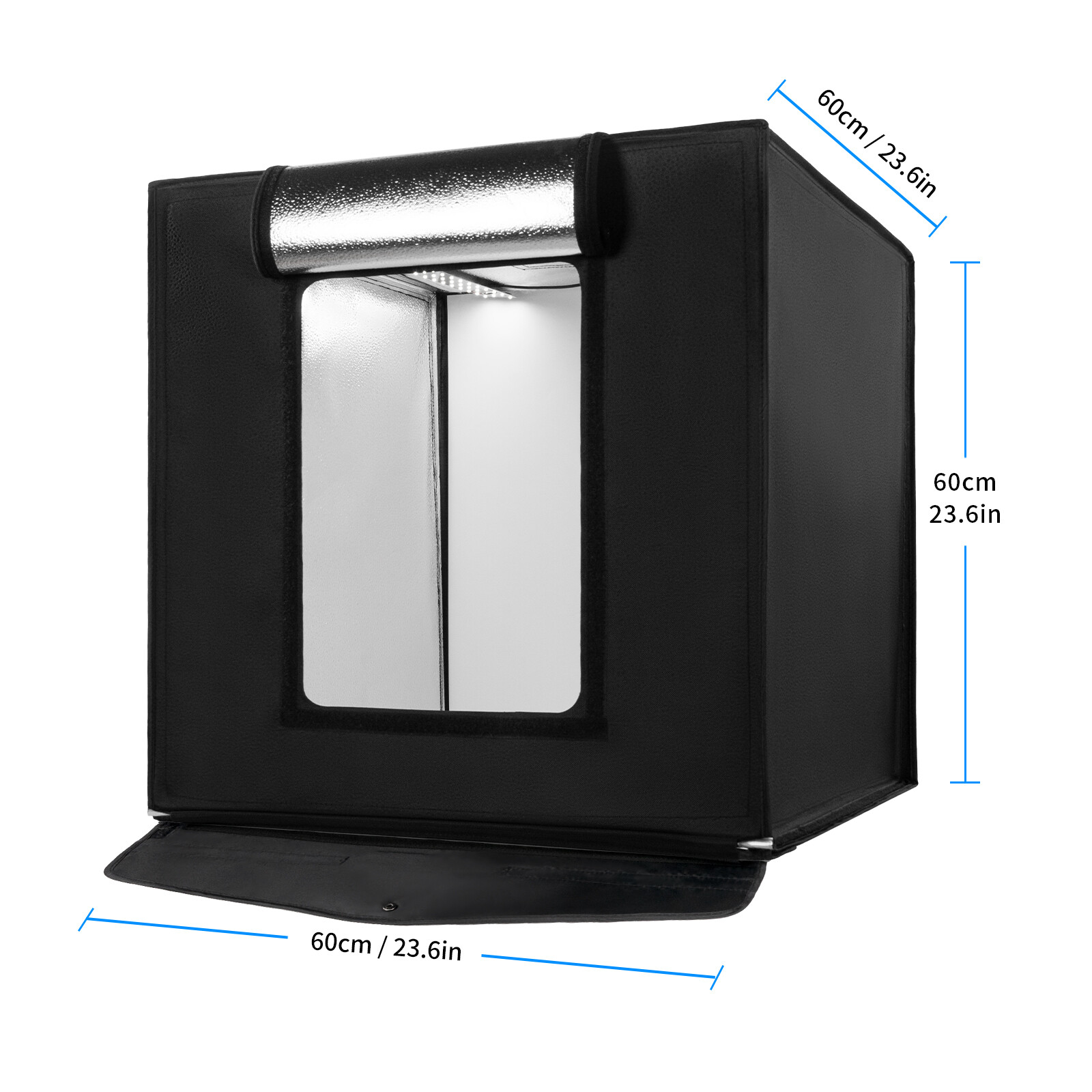 PULUZ 24" Large LED Photo Light Box Photography Studio Tent Lighting 6 Backdrop