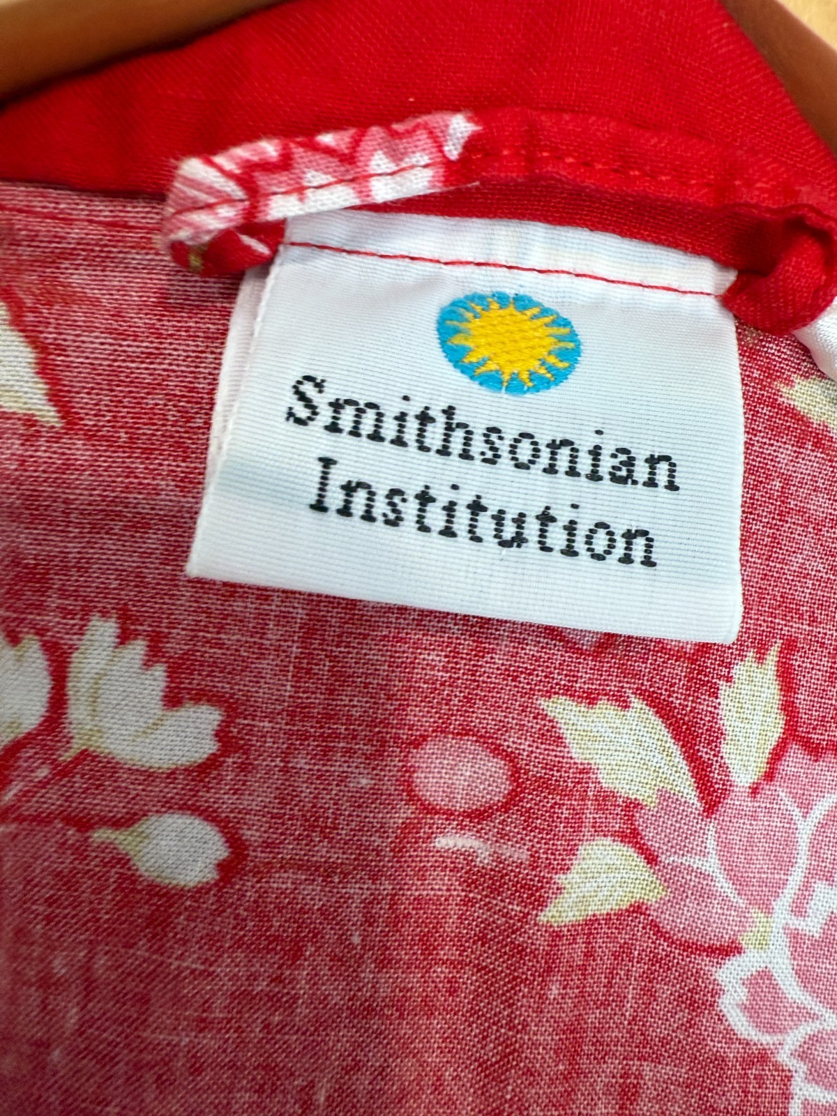 Vintage Smithsonian Institution Japanese Yukata Kimono XL Cherry Blossom Belted