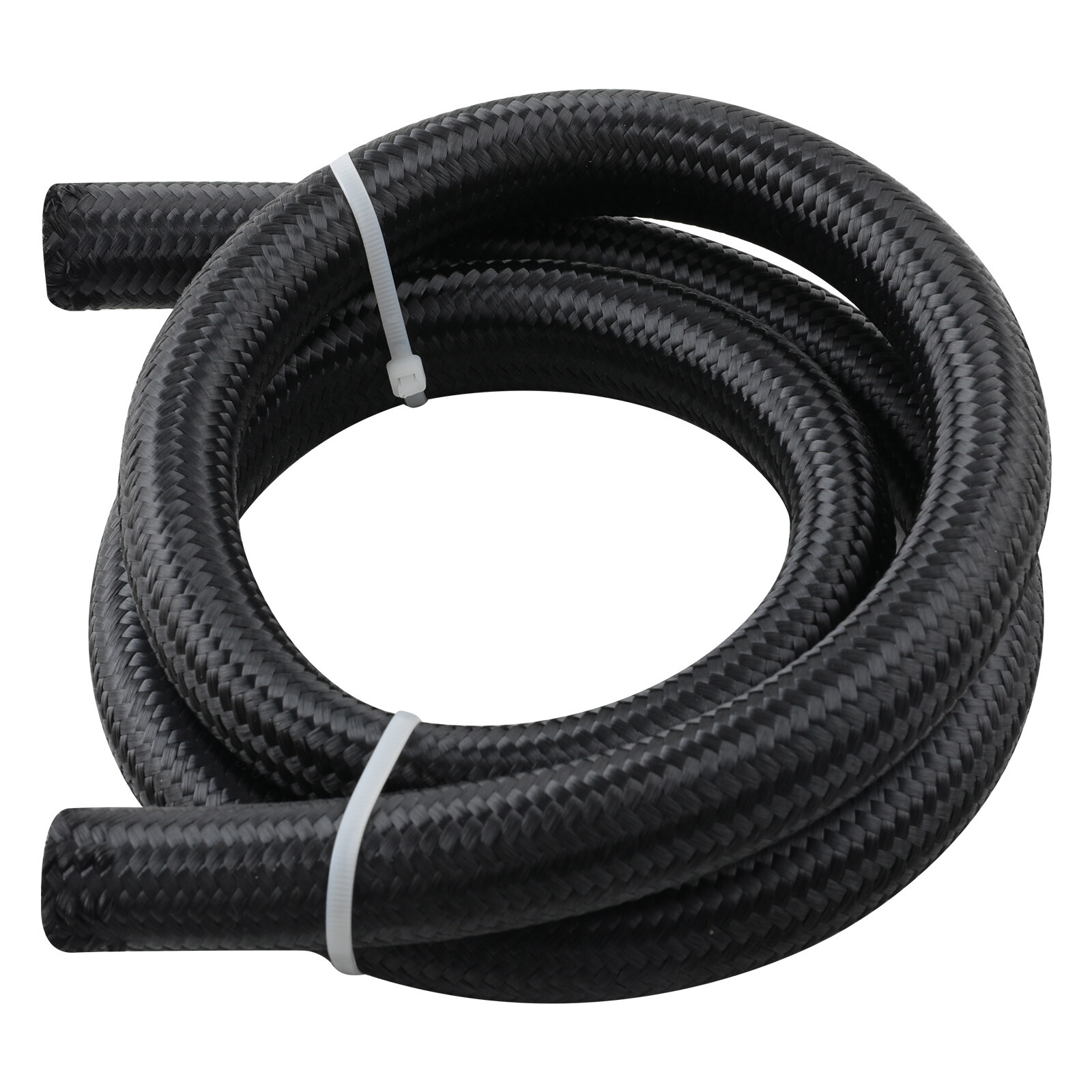 Black AN16 16AN AN-16 Hose Fuel line rubber Nylon braided fuel hoses 90° Safe