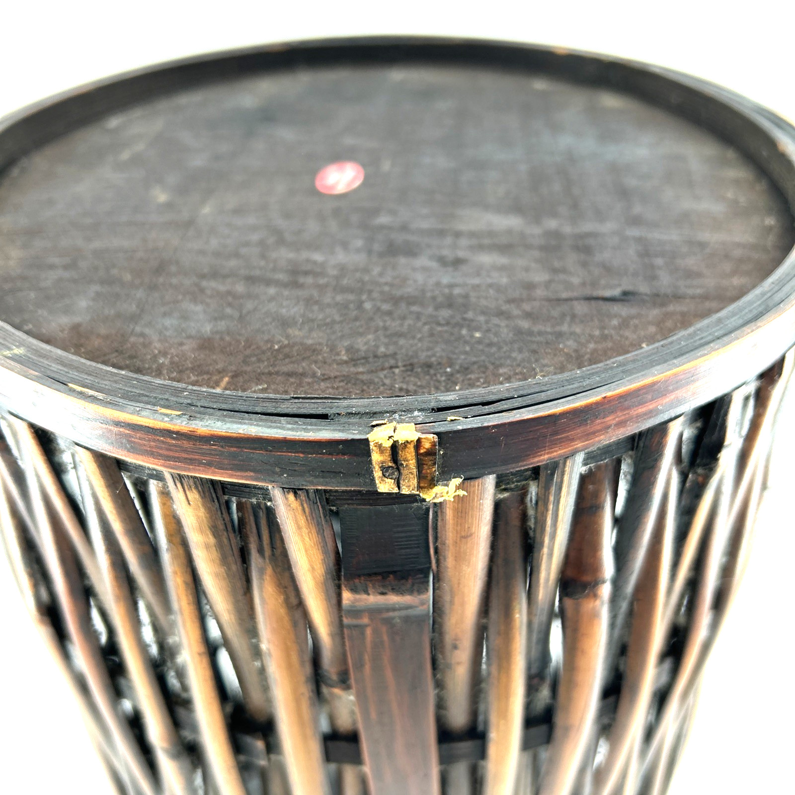 Stained Bamboo Umbrella Stand Holder 15” x 9"