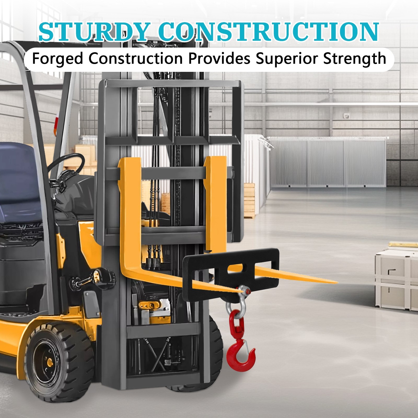 Forklift Lifting Hook,Load 6600lbs Forklift Lifting Hoist Attachment