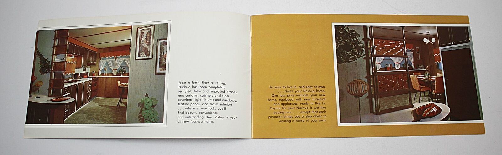 1966 Nashua Mobile Homes Color Ad Brochure Mid-Century Modern #8