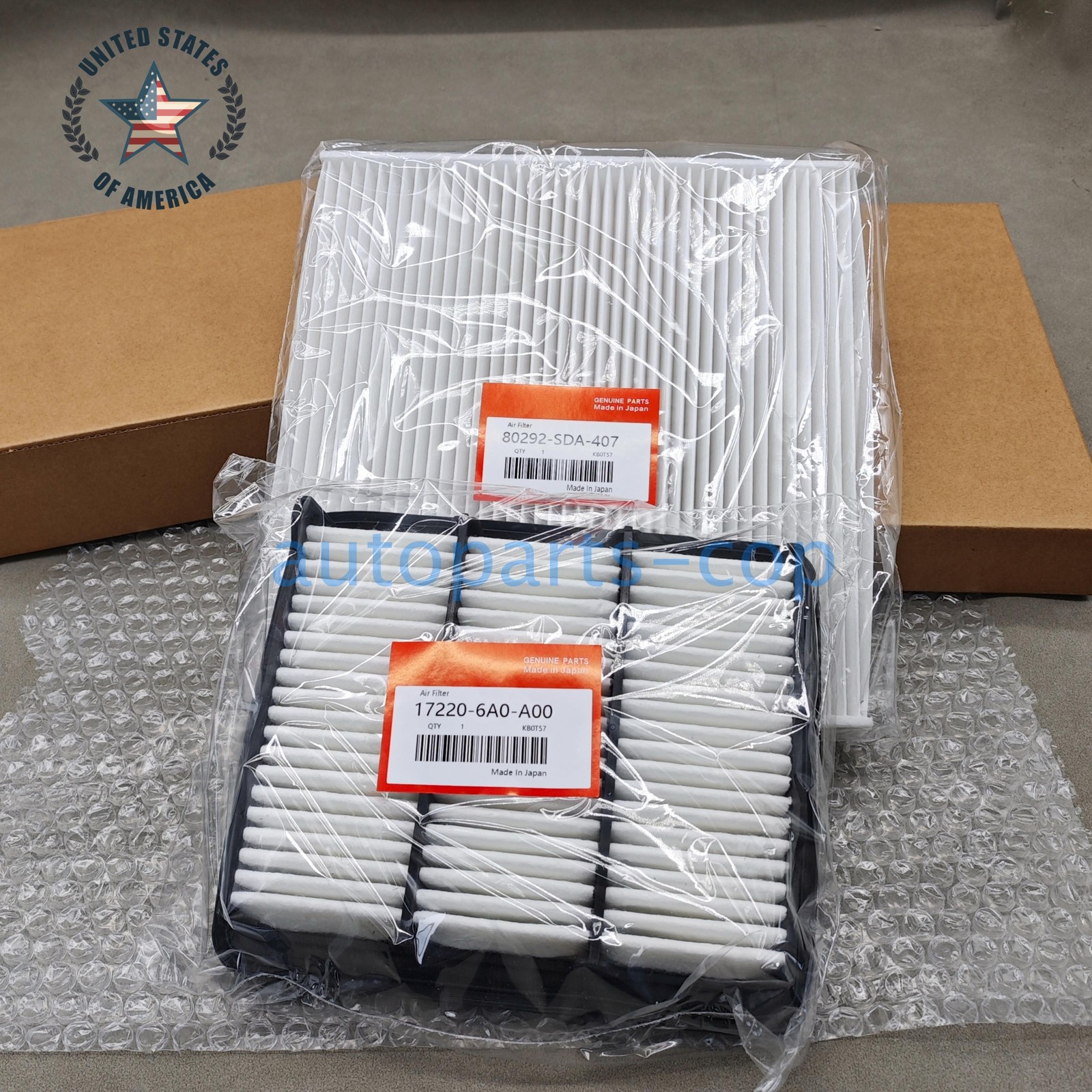 OEM 2 Pack Air & Cabin Filter (6A0/SDA) For Honda Accord 2018-2022 1.5L USA