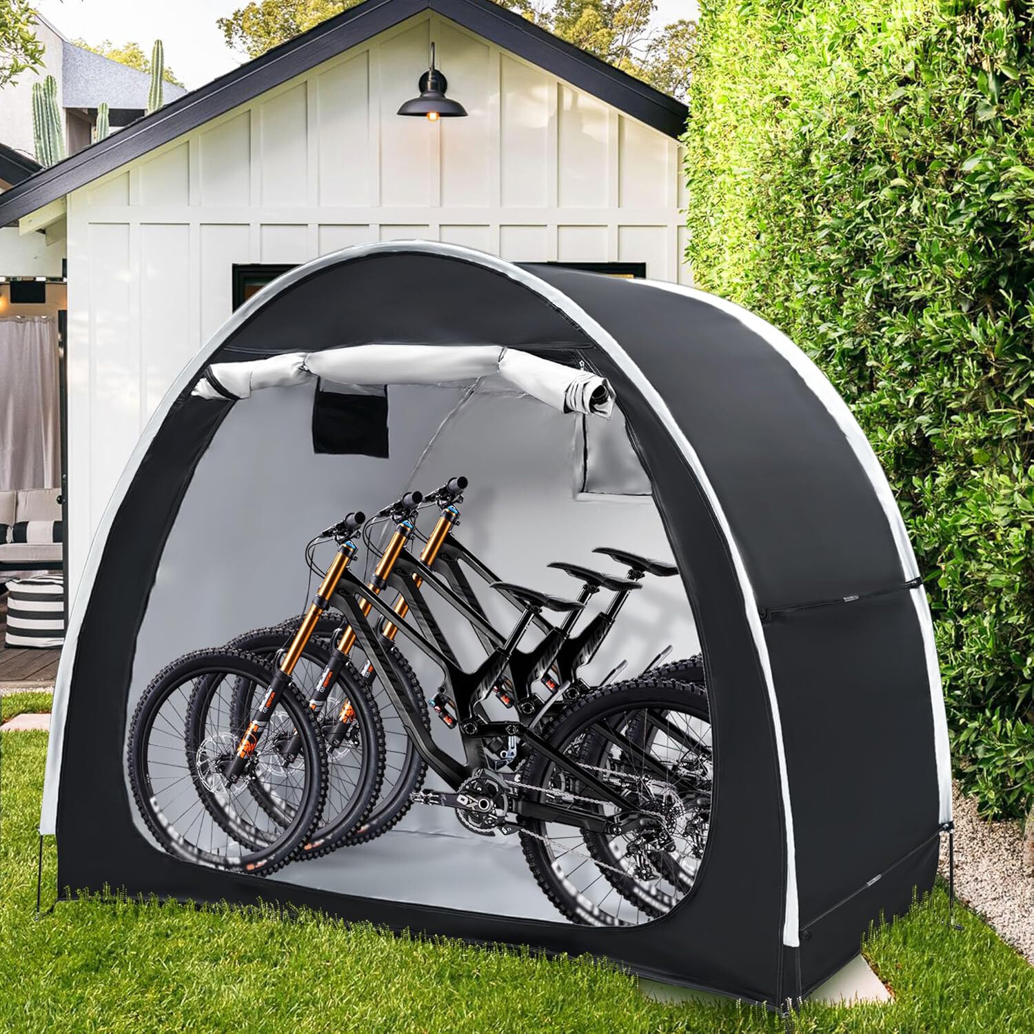 Travel Bike Storage Shed Tent Outdoor Portable Bicycle Storage for 2-4 Bikes NEW
