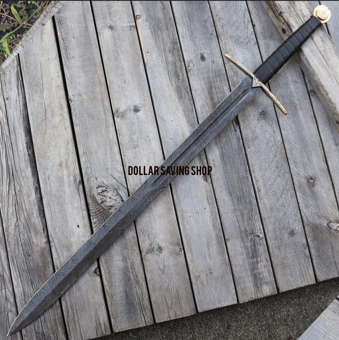 Einherjar Blade of Valhalla Damascus Steel Viking / Norse Inspired long sword.