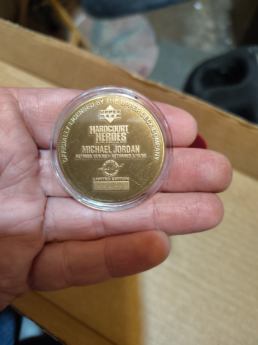 Michael Jordan Highland Mint Bronze Coin /25000 COA Chicago Bulls