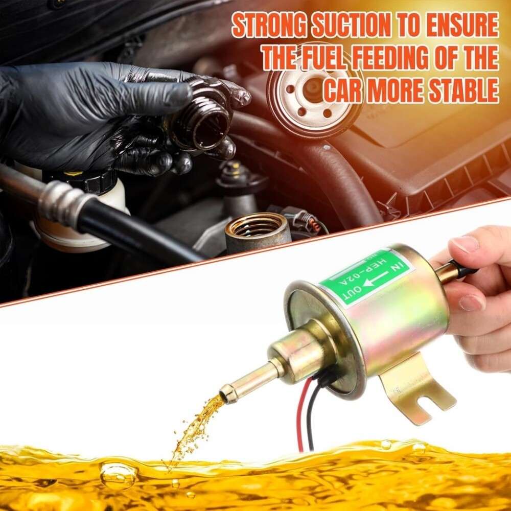 2 Pack 12V Electric Fuel Pump HEP-02A Universal Gas Diesel Inline Low Pressure