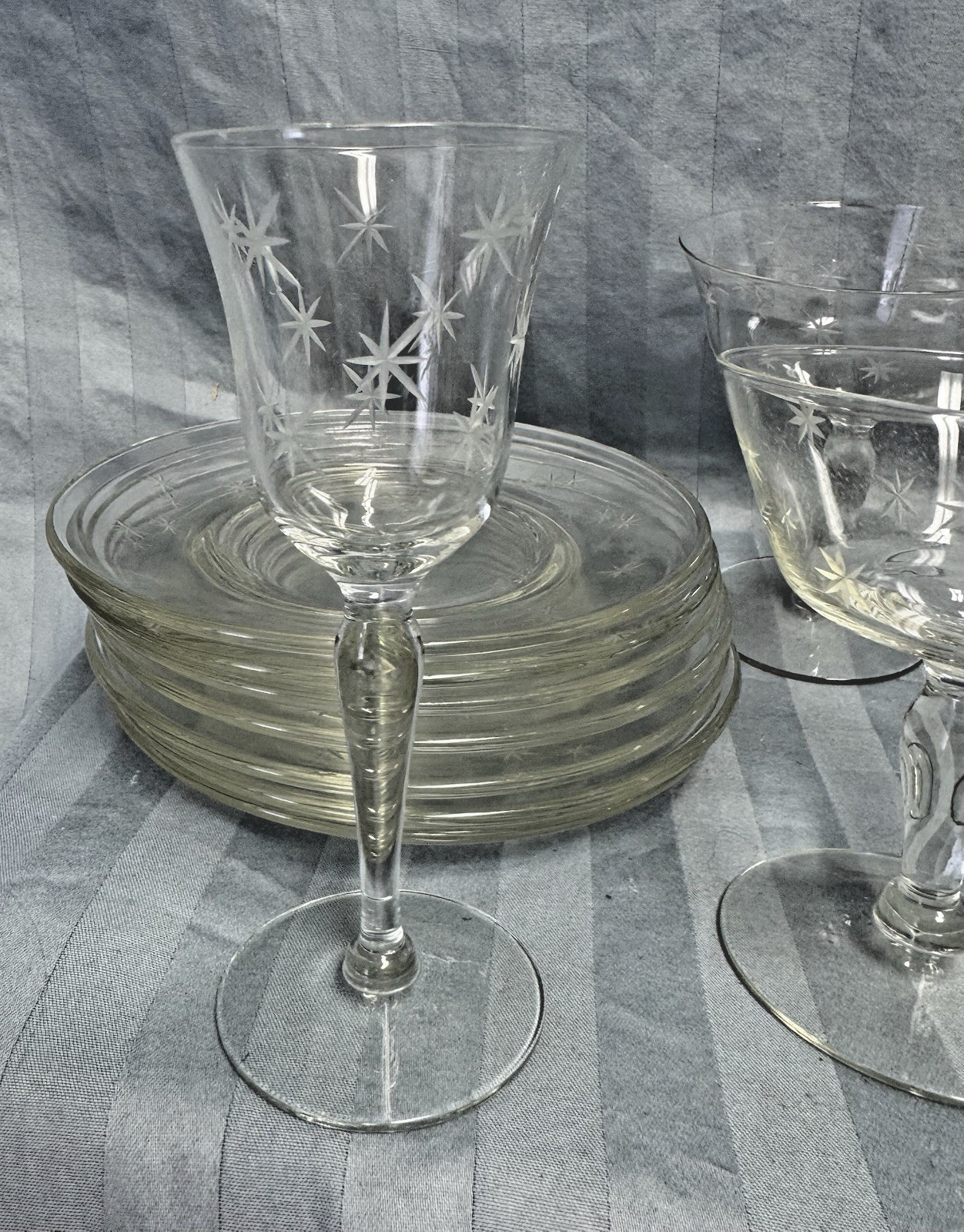 Vintage 1950s MCM Atomic STAR DUST by C G QUARTEX Cocktail Set Pitcher and More