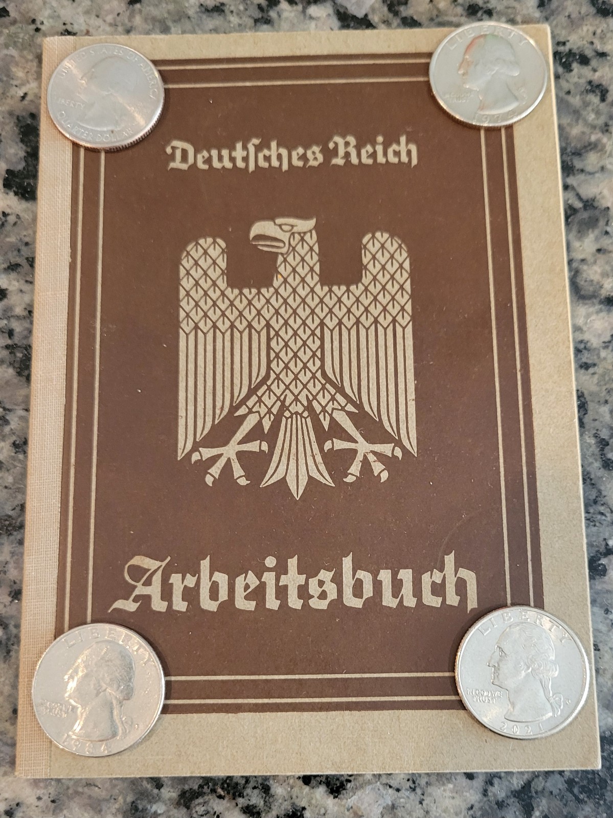 ORIGINAL GERMAN ARBEITSBUCH (EMPLOYMENT) BOOK FOR HERTA WALTER CPICS-RD DESCRIPT