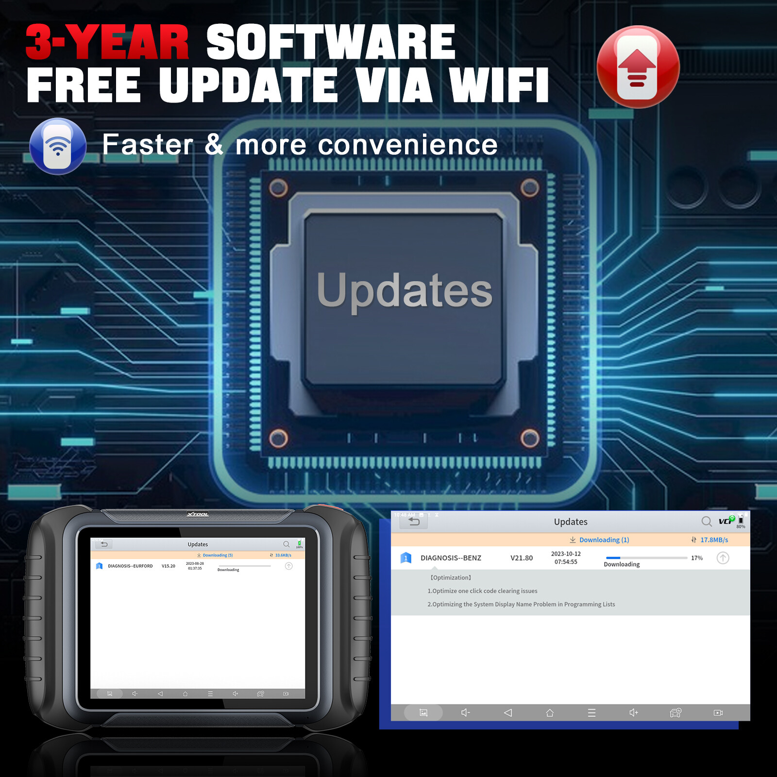 USED XTOOL D8W Auto Full Diagnostic Tool Bi-Directional WIFI Scanner Topology