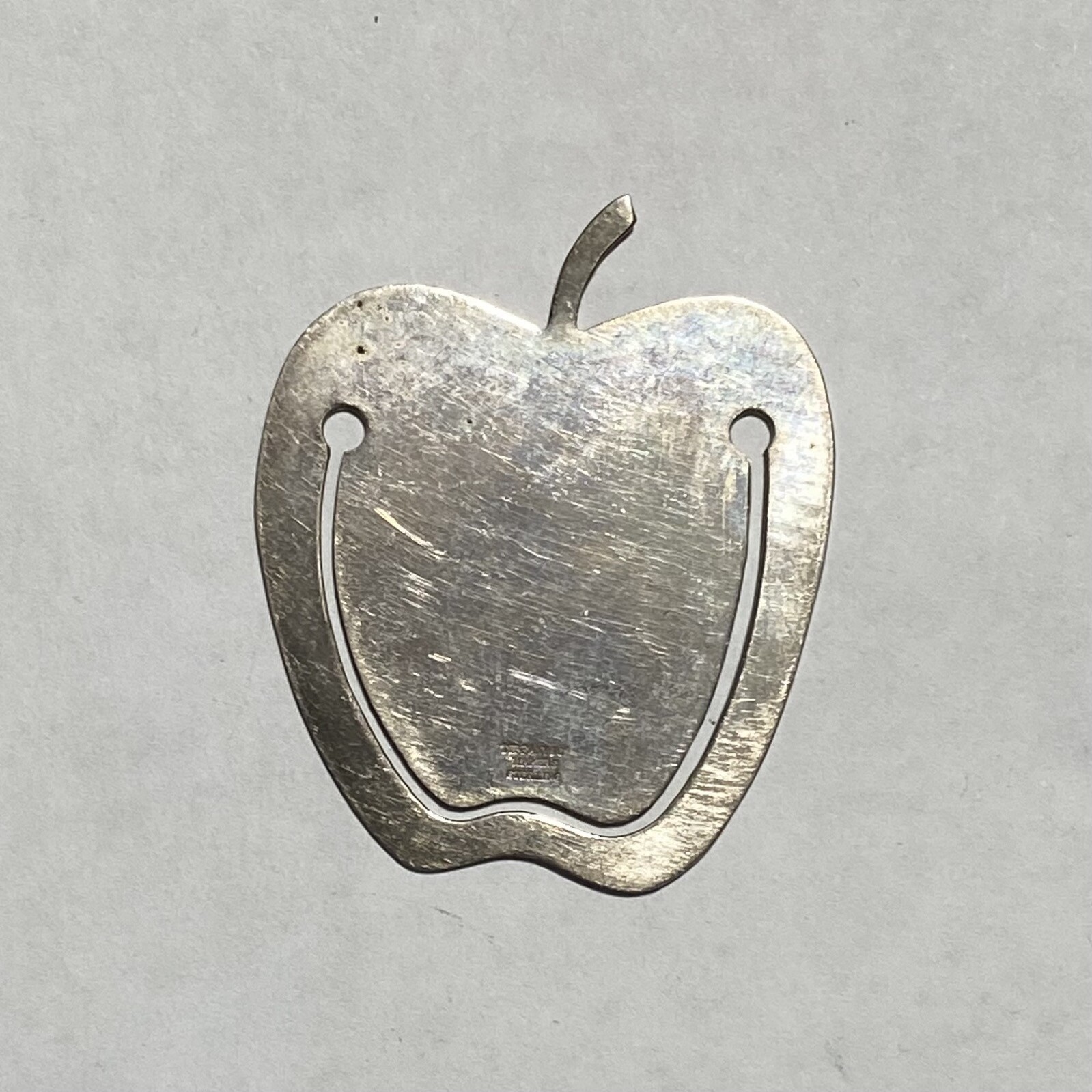 Vintage Tiffany & Co Sterling Silver Apple Book Mark W/ Initials