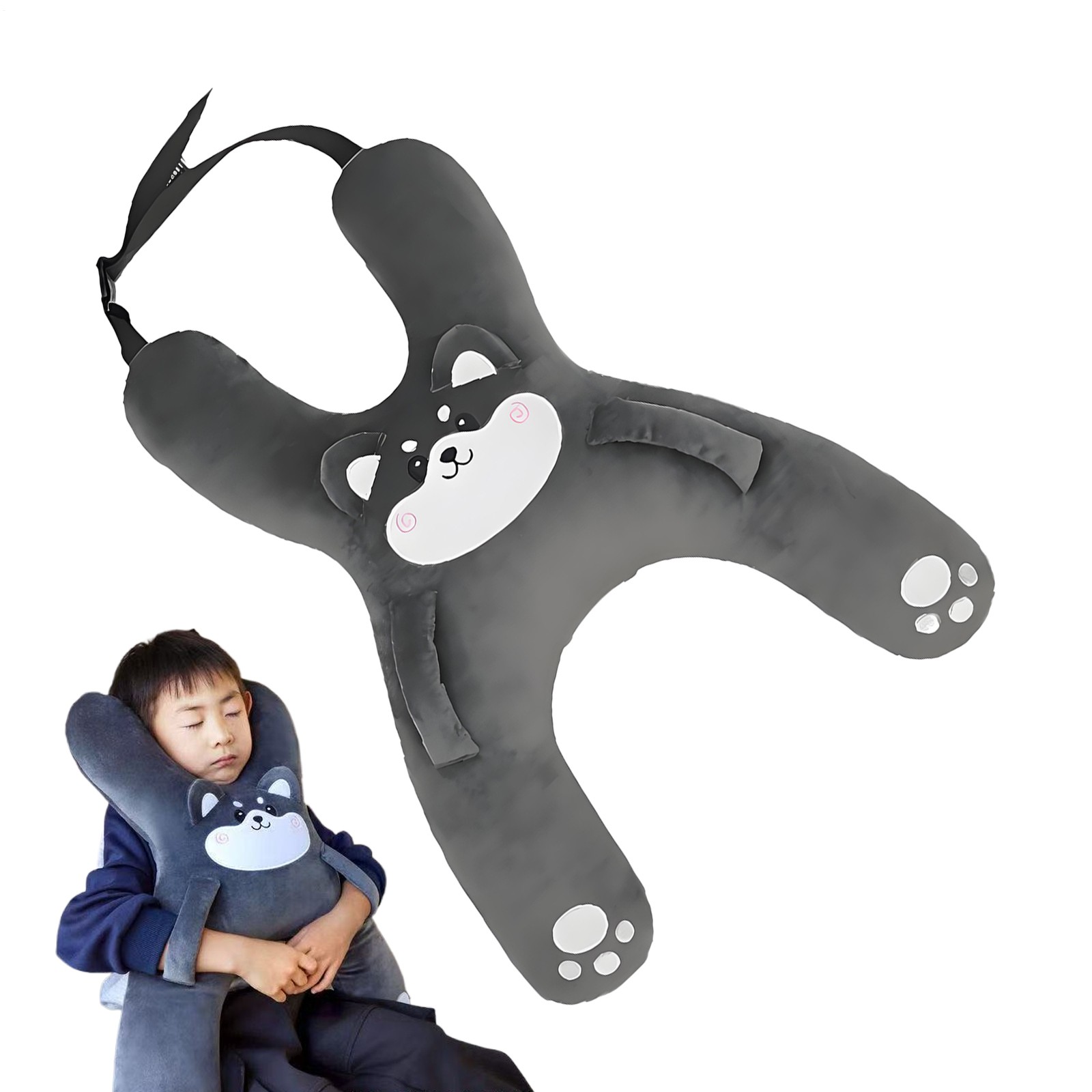 Kids Car Pillow Travel Neck Rest Car Seat Pillow Breathable H Shape