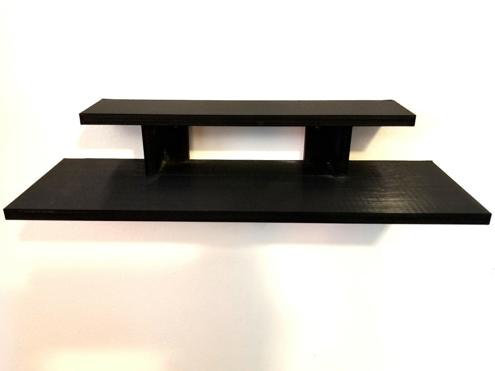 12 inch Long Black 2-Tier Display Wall Shelf for small Items and Figurines