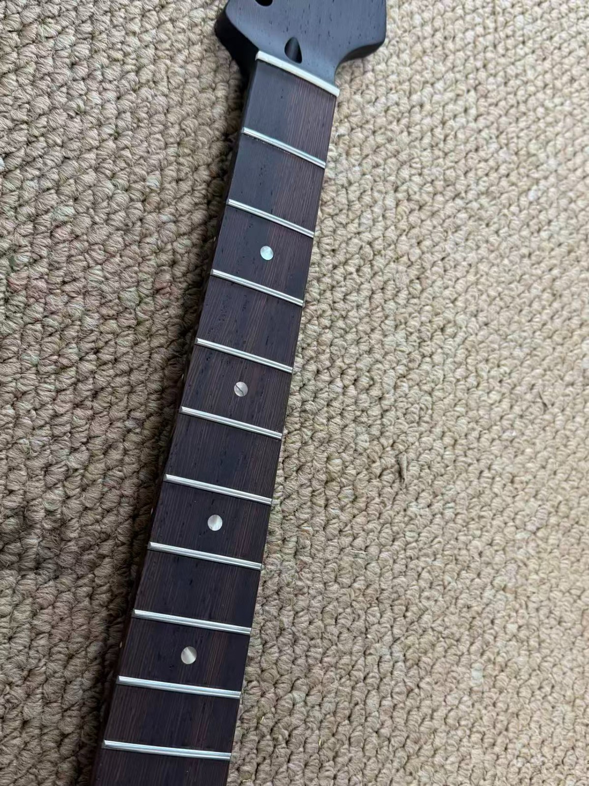 22 Frets S-Style Wenge Guitar Neck 9.5" Nitro for DIY Guitar Part Replacement