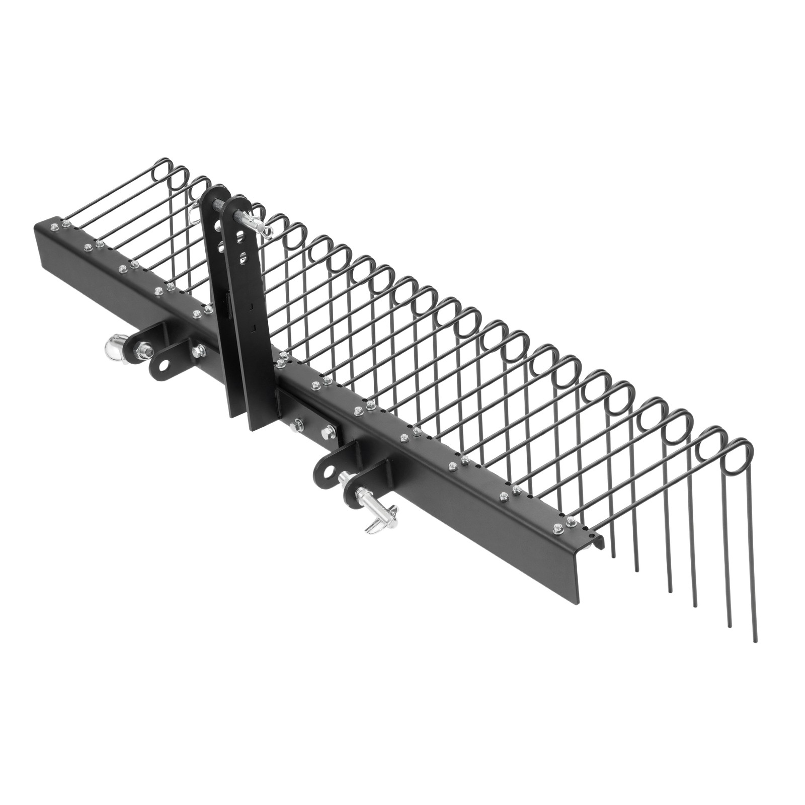 3 Point 60" Tow behind Landscape Rake Lawn Dethatcher Rakes For Cat 0&1 Tractor