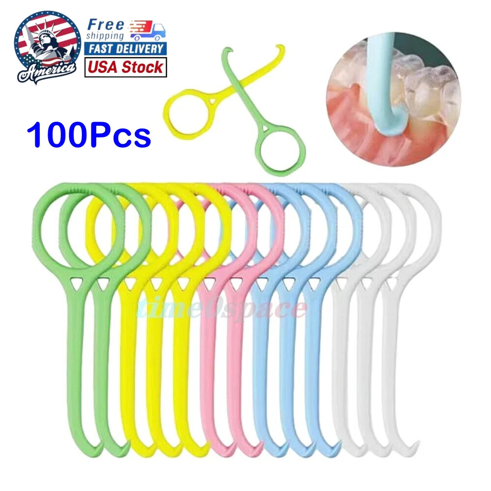 100Pcs Orthodontic Aligner Removal Tool Braces Extractor Nice Invisible Colors