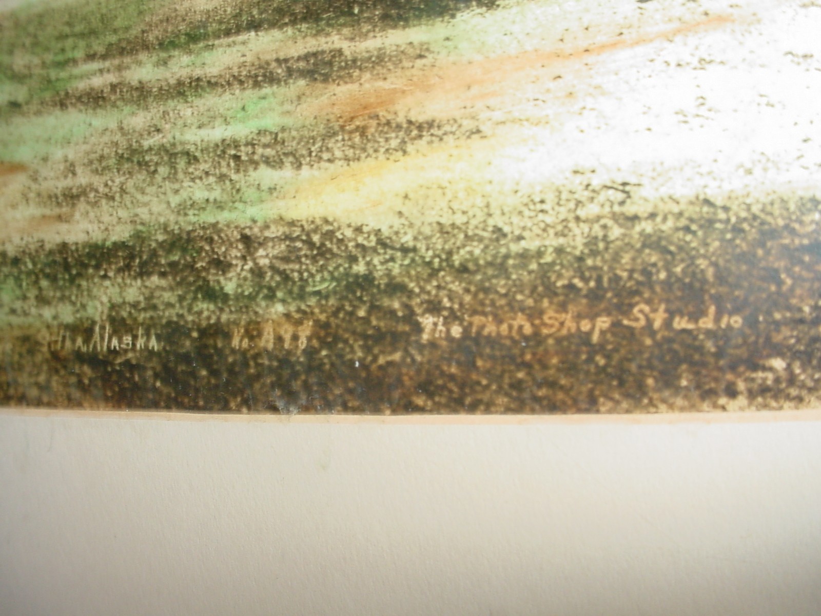 OLD TINTED PHOTOGRAPH LOVERS LANE SITKA ALASKA TOTEM POLES THE PHOTO SHOP