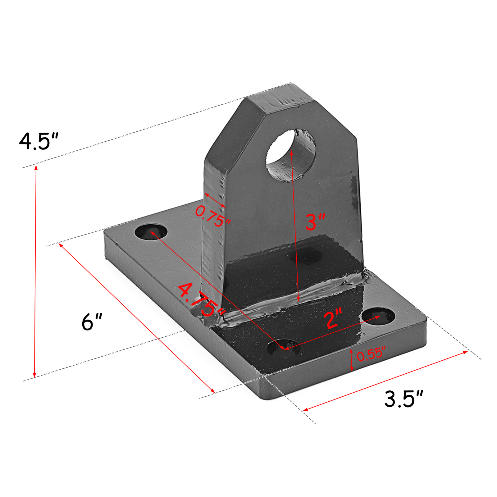 Front Tow Hooks Shackle Bracket Kit For 2010-2017 2018 2019 Ram 2500/3500/4500