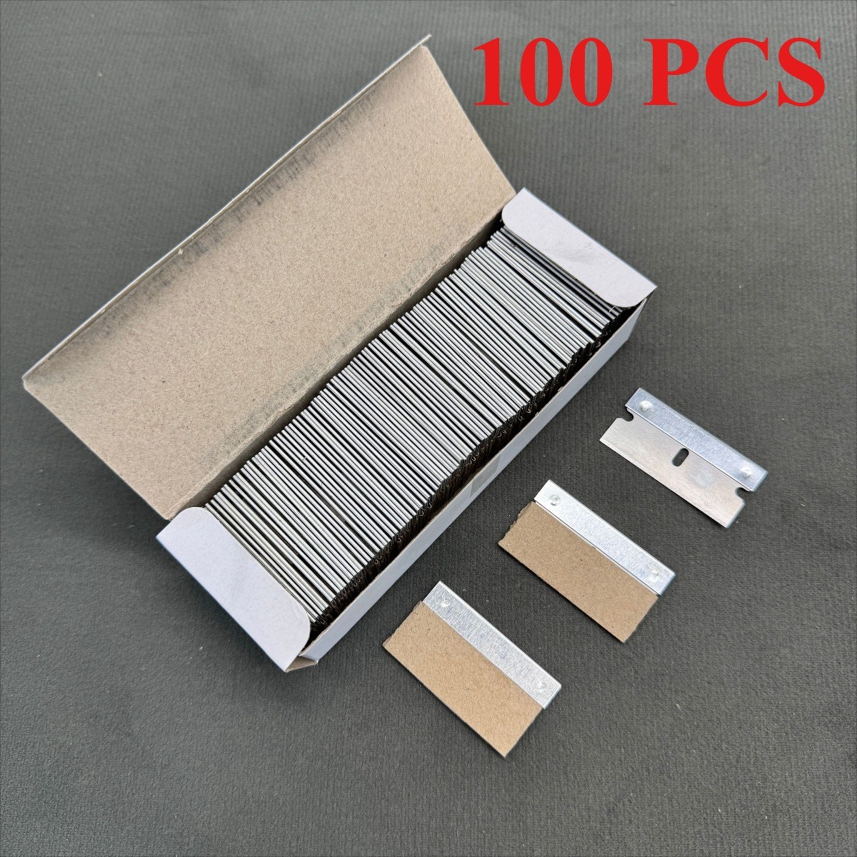 100 PCS Razor Blades Single Edge Extra Sharp Heat Treated Safety Knife Scrapers