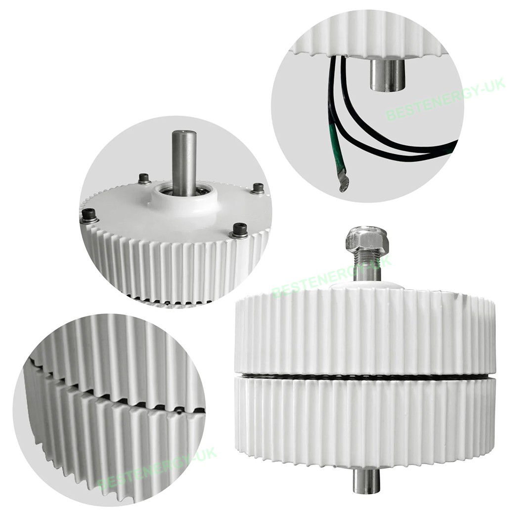 3000W Wind Turbine Permanent Magnet Generator Alternator Motor Kit 12V/24V/48V