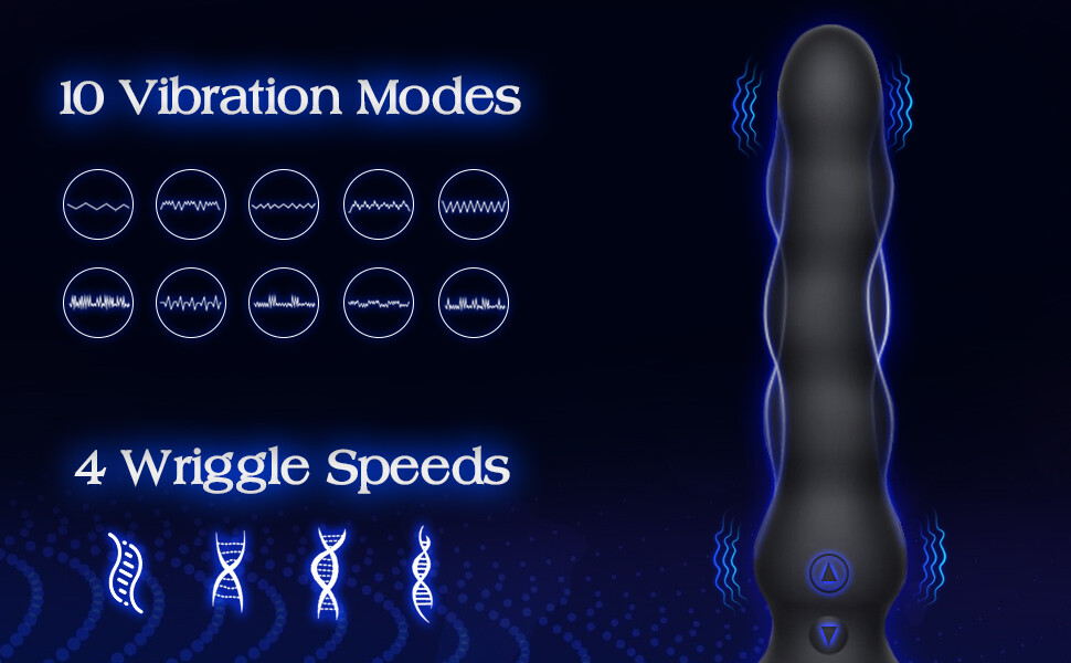 Vibrating Wave Anal Dildo Male Prostate Massager Vibrator Sex Toys for Men Women