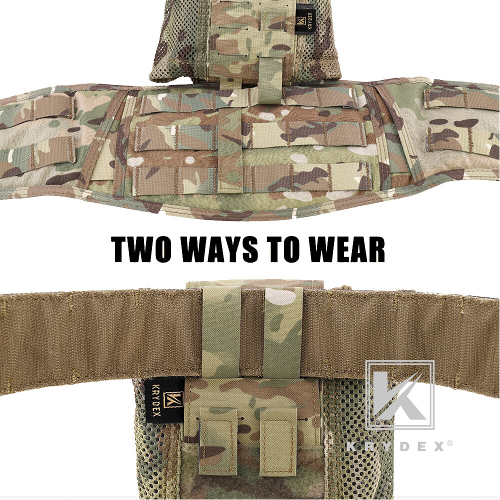 KRYDEX Tactical Mesh Dump Pouch Drop Pouch Magazine Recycling Pack MOLLE/BELT