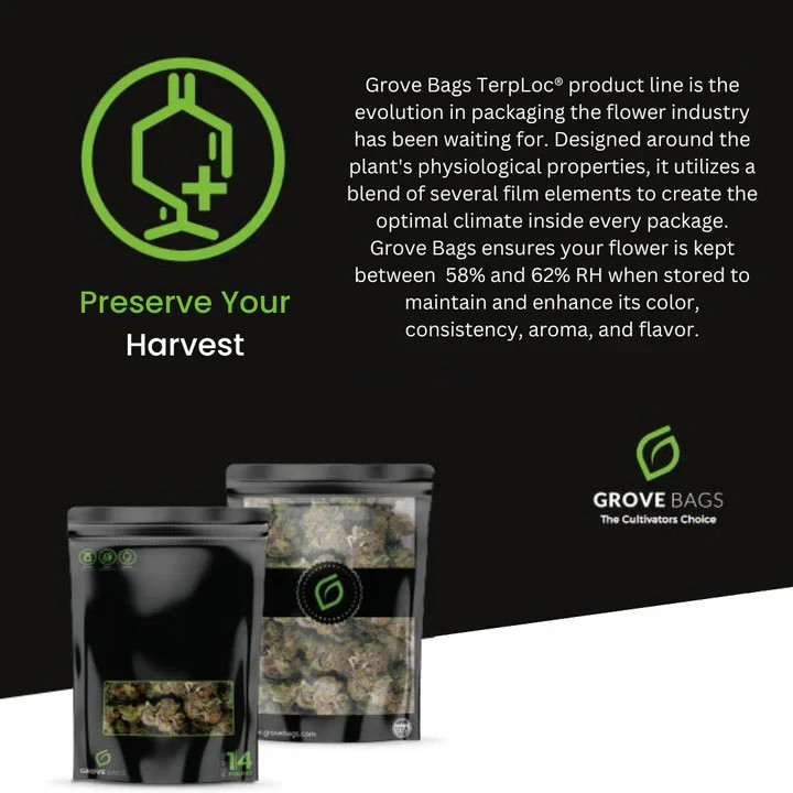 Grove Bags - TerpLoc Technology ~ Quarter Pound 1/4 Lb Bag - 4 Oz. ( pack of 5 )