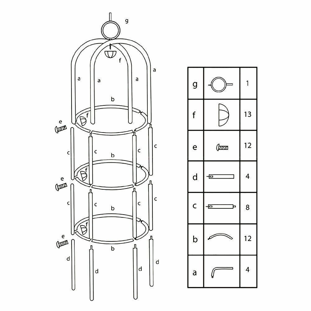 1 2 Pack Metal Garden Obelisk Trellis for Climbing Plants Outdoor 6.3 FT Round