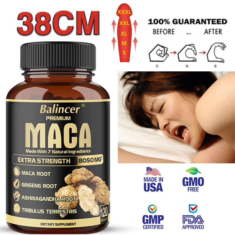 Maca Capsules - Antioxidant, boosts blood flow and immune system 120 Capsules