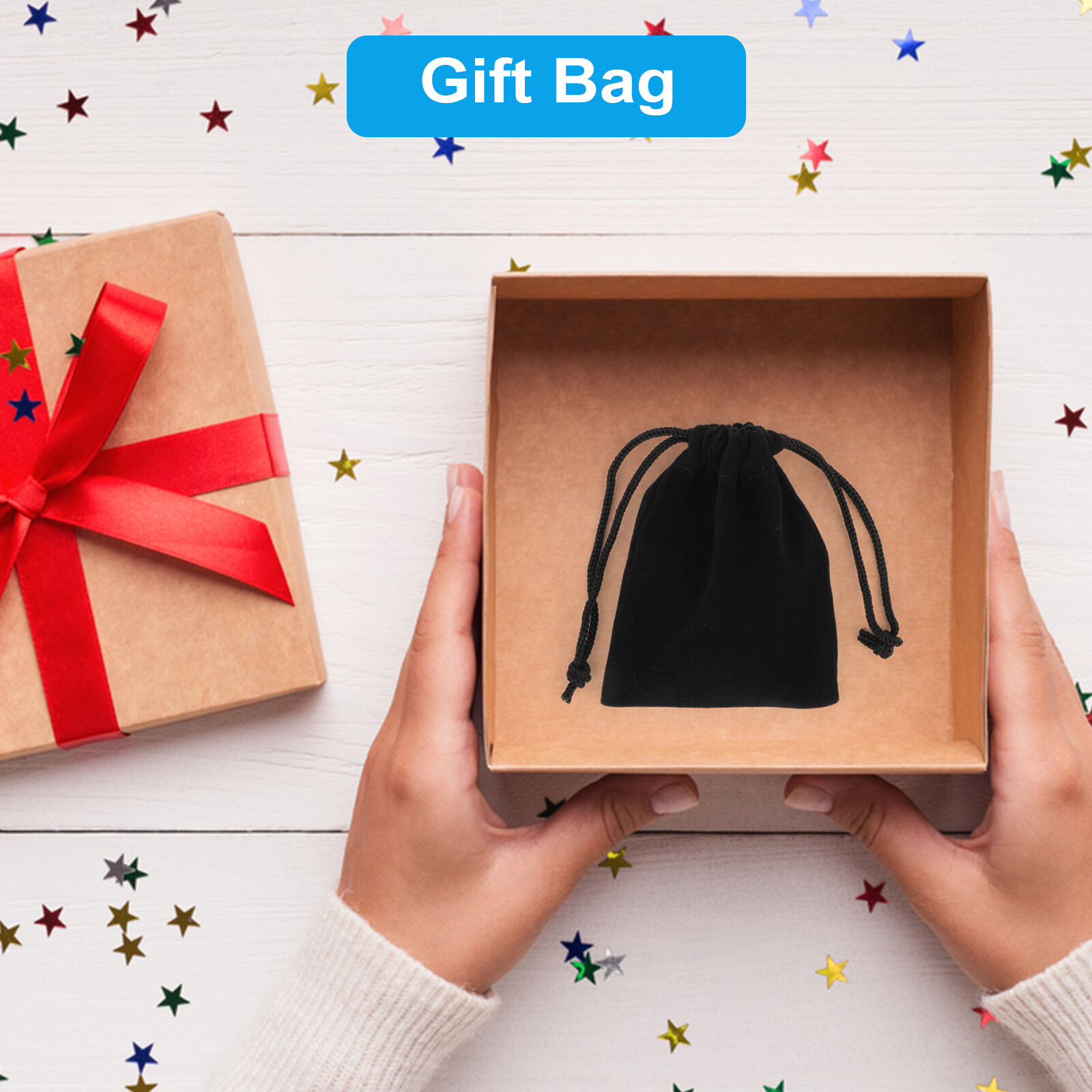 50/100Pcs Velvet Drawstring Velour Gift Pouches Ring Jewelry Bag Wedding Favors