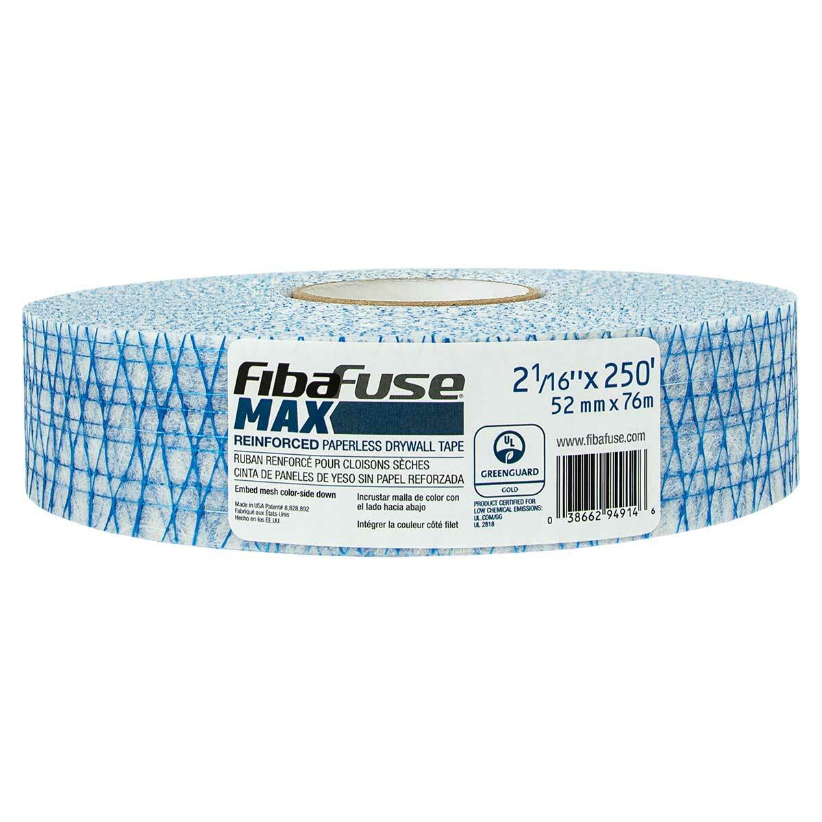 FibaFuse MAX Reinforced Fiber Porous Drywall Tape - Extra Crack Resistance