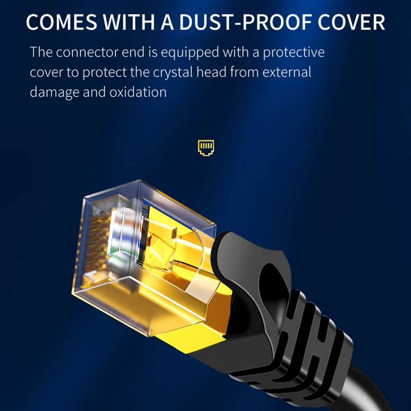 3Pack Cat 8 Ethernet RJ45 Cable Super Speed 40Gbps Patch LAN Network Gold Plated