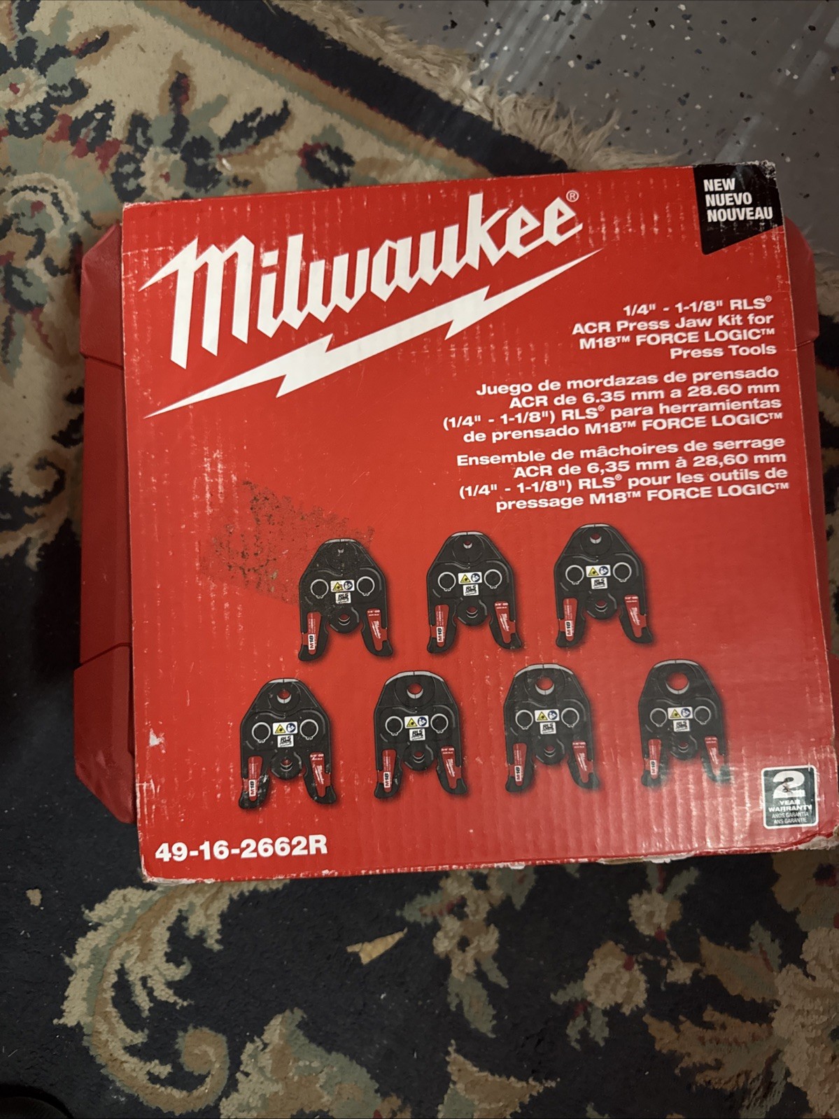 Milwaukee 49-16-2662R 1/4”-1-1/8" RLS ACR Press Jaw Kit for M18 Press Tools