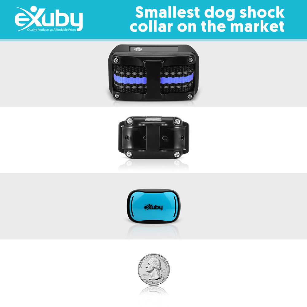 eXuby - Tiny Shock Collar for Small Dogs 5-15lbs - Smallest Collar on the Market