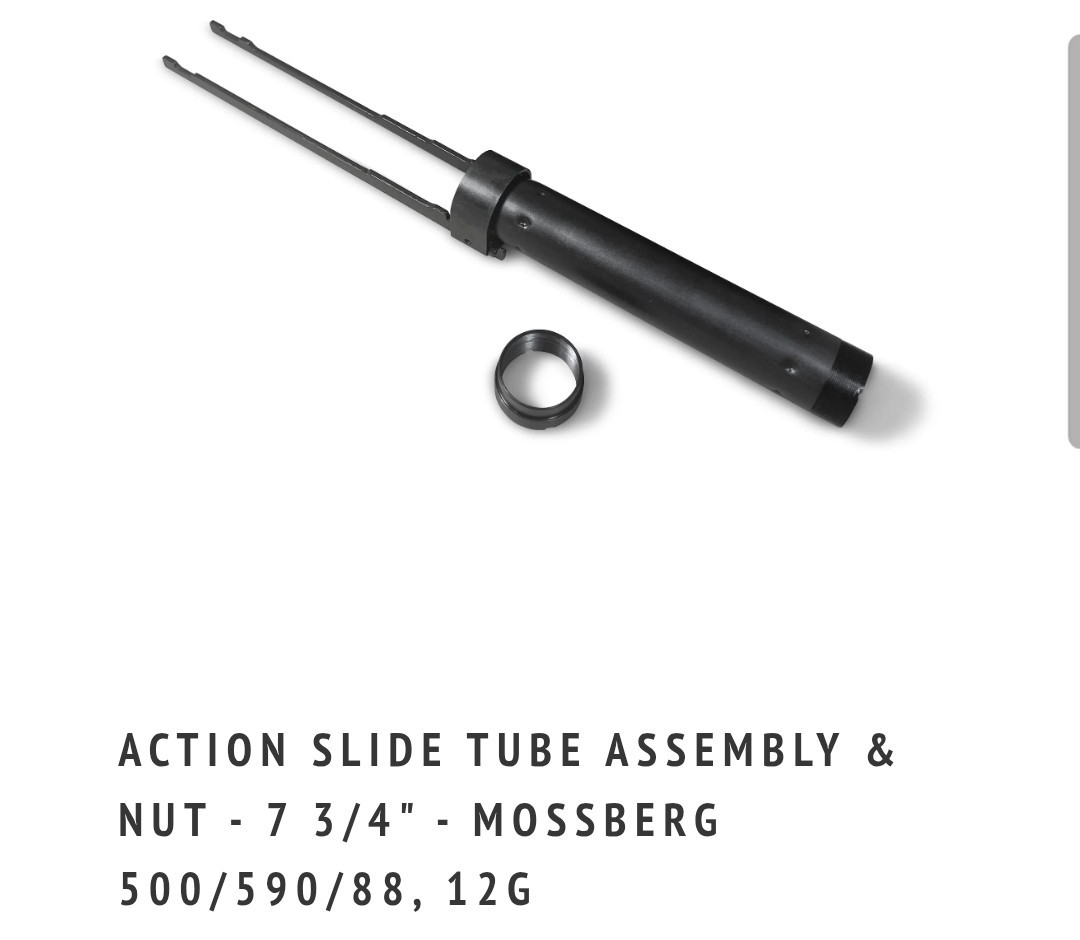 New Slide Action Tube 7 3/4", W/ Nut For Mossberg 500 / Maverick 88 -12 gauge