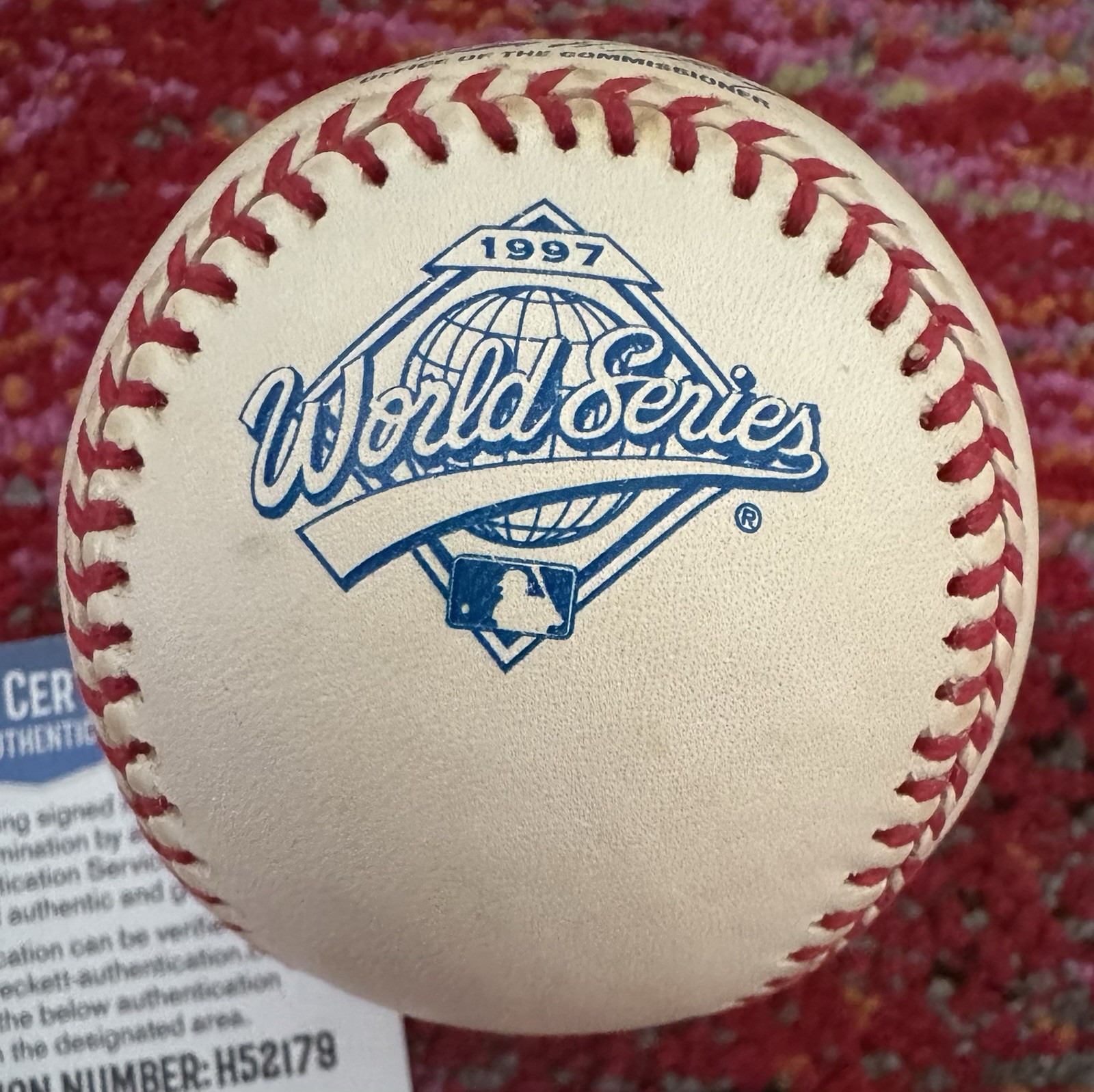 Charles Johnson Autographed Official 1997 World Series Ball Beckett Authenticity