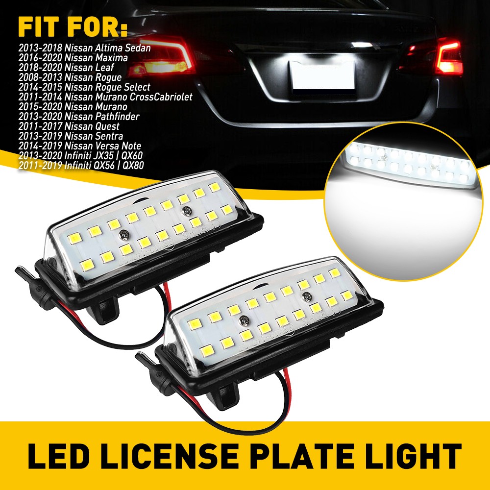AUXITO LED License Light Plate Tag Lamp For Nissan Altima Maxima Rogue Sentra