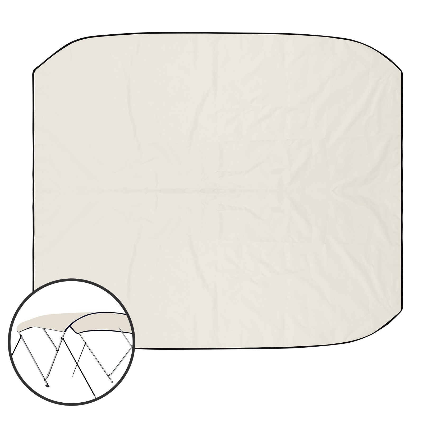3 Bow Bimini Top Replacement Canvas Cover / Without Frame