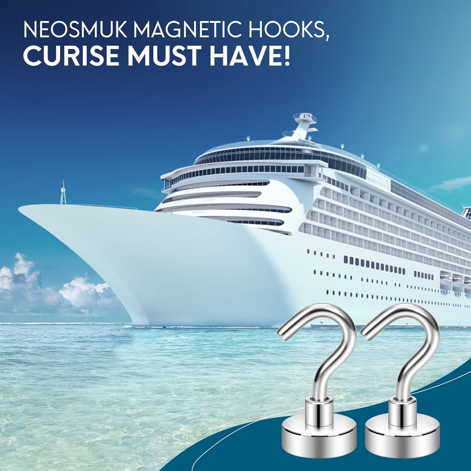 Magnetic Hooks, Cruise Ship Essentials, 30Lb+ Heavy Duty Magnetic Hooks for Crui