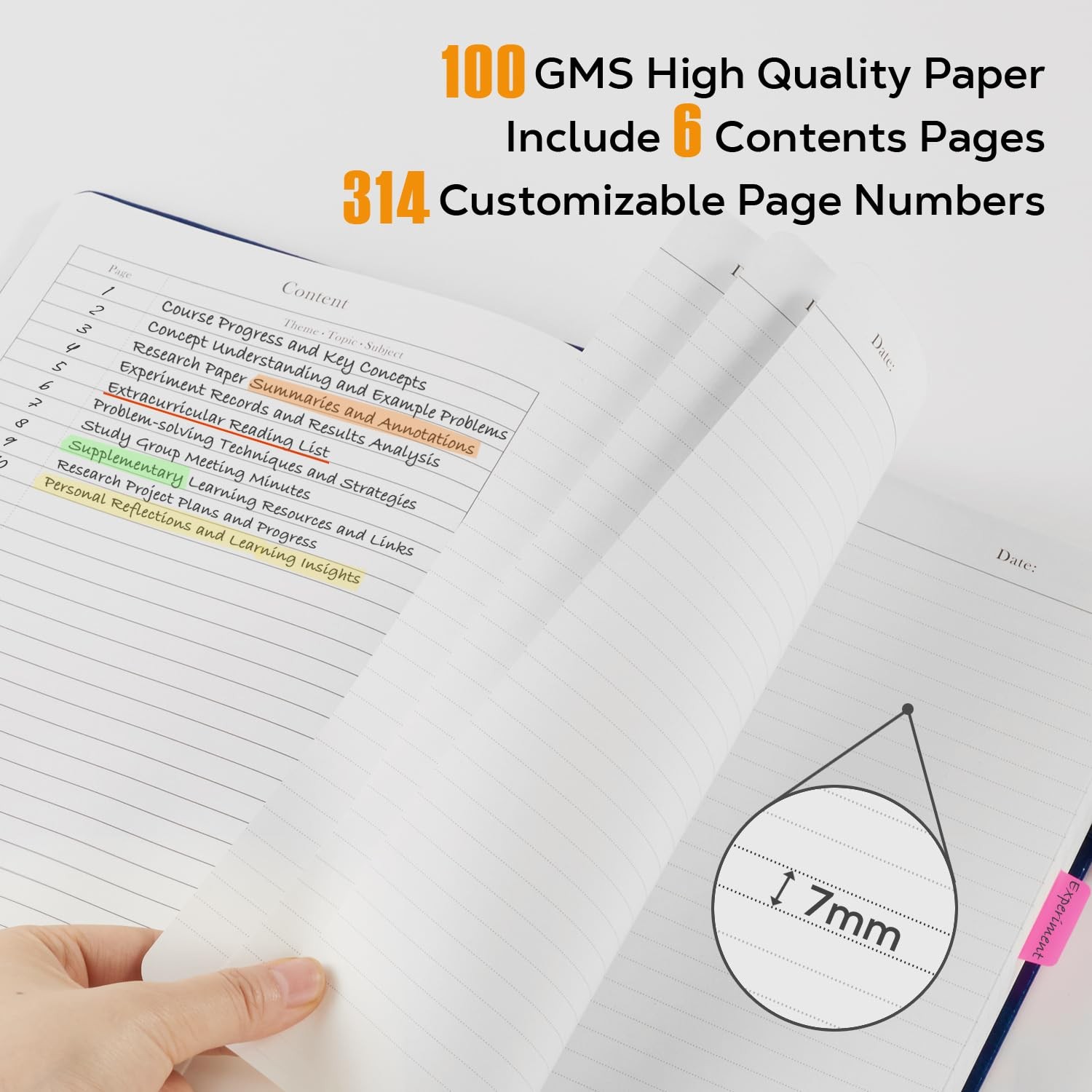 Hardcover Lined Notebook Journal For Writing 320 Pages Leather Thick College NEW