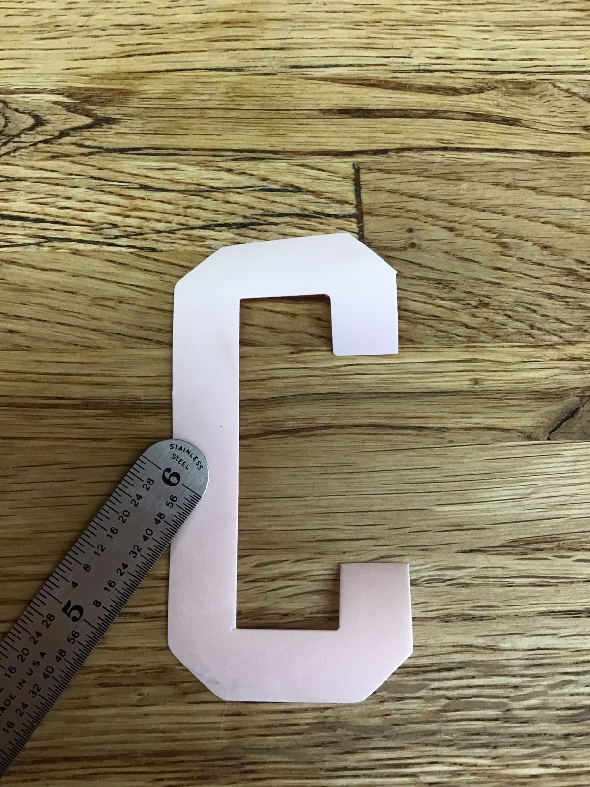 Firefighter / EMT Turnout Coat Reflective Iron-On Letter “C” Orange/Red D-6